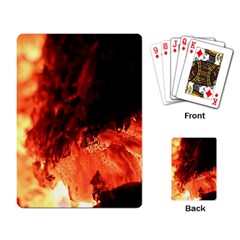 Fire Log Heat Texture Playing Card