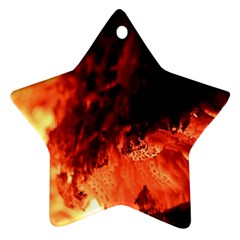 Fire Log Heat Texture Star Ornament (Two Sides)