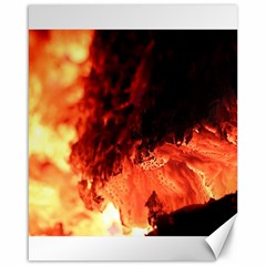 Fire Log Heat Texture Canvas 16  x 20  