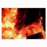 Fire Log Heat Texture Large Glasses Cloth Front