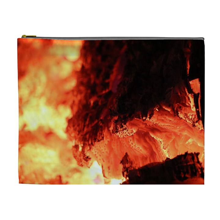 Fire Log Heat Texture Cosmetic Bag (XL)