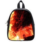 Fire Log Heat Texture School Bags (Small)  Front