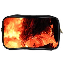 Fire Log Heat Texture Toiletries Bags 2-Side