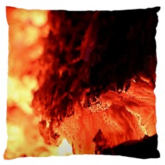 Fire Log Heat Texture Large Cushion Case (Two Sides)