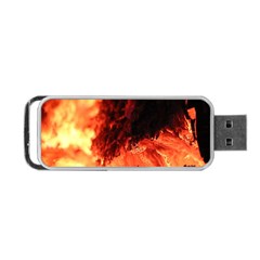 Fire Log Heat Texture Portable USB Flash (One Side)