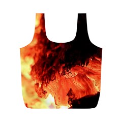 Fire Log Heat Texture Full Print Recycle Bags (M) 