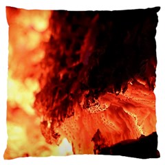 Fire Log Heat Texture Standard Flano Cushion Case (One Side)