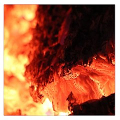 Fire Log Heat Texture Large Satin Scarf (Square)