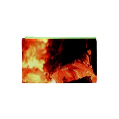 Fire Log Heat Texture Cosmetic Bag (XS)