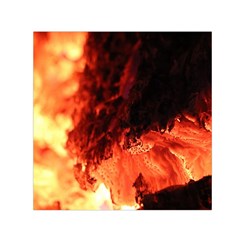 Fire Log Heat Texture Small Satin Scarf (Square)