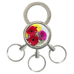 Flowers Gerbera Floral Spring 3-ring Key Chains by Nexatart