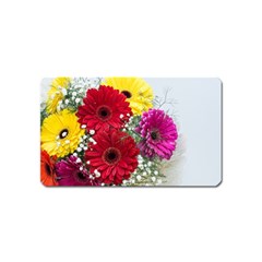 Flowers Gerbera Floral Spring Magnet (name Card) by Nexatart