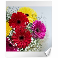 Flowers Gerbera Floral Spring Canvas 16  X 20   by Nexatart