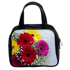 Flowers Gerbera Floral Spring Classic Handbags (2 Sides) by Nexatart