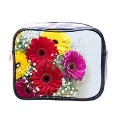 Flowers Gerbera Floral Spring Mini Toiletries Bags by Nexatart