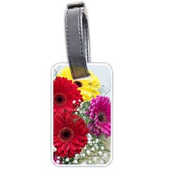 Flowers Gerbera Floral Spring Luggage Tags (one Side)  by Nexatart