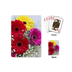 Flowers Gerbera Floral Spring Playing Cards (mini)  by Nexatart