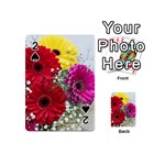 Flowers Gerbera Floral Spring Playing Cards 54 (Mini)  Front - Spade2