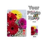 Flowers Gerbera Floral Spring Playing Cards 54 (Mini)  Front - Heart10