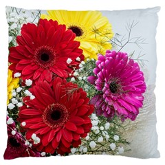 Flowers Gerbera Floral Spring Large Cushion Case (two Sides) by Nexatart