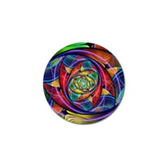 Eye Of The Rainbow Golf Ball Marker by WolfepawFractals