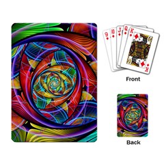 Eye Of The Rainbow Playing Card by WolfepawFractals