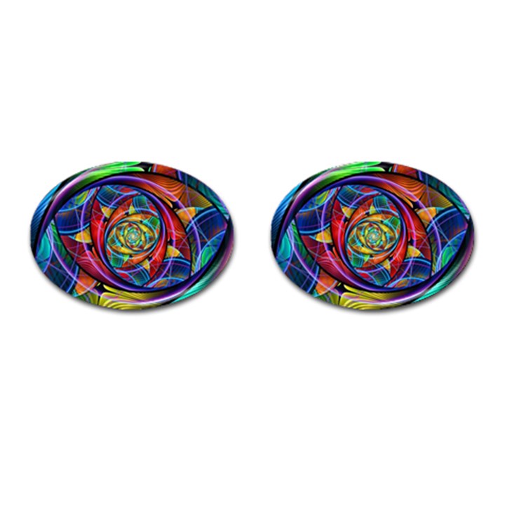 Eye of the Rainbow Cufflinks (Oval)