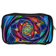 Eye Of The Rainbow Toiletries Bags by WolfepawFractals