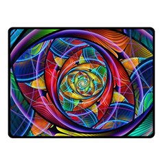 Eye Of The Rainbow Fleece Blanket (small) by WolfepawFractals