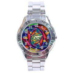 Eye Of The Rainbow Stainless Steel Analogue Watch