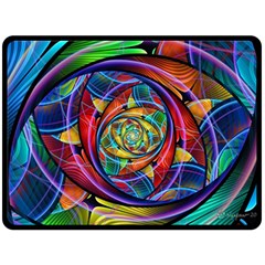 Eye Of The Rainbow Double Sided Fleece Blanket (large) 