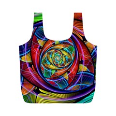 Eye Of The Rainbow Full Print Recycle Bags (m)  by WolfepawFractals