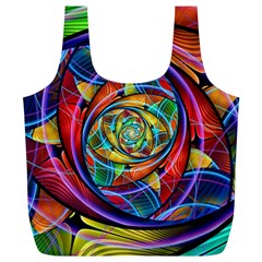 Eye Of The Rainbow Full Print Recycle Bags (l)  by WolfepawFractals