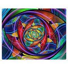 Eye Of The Rainbow Double Sided Flano Blanket (medium)  by WolfepawFractals