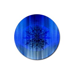 Background Christmas Star Rubber Round Coaster (4 Pack)  by Nexatart