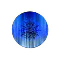 Background Christmas Star Magnet 3  (round)