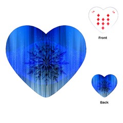 Background Christmas Star Playing Cards (heart)  by Nexatart