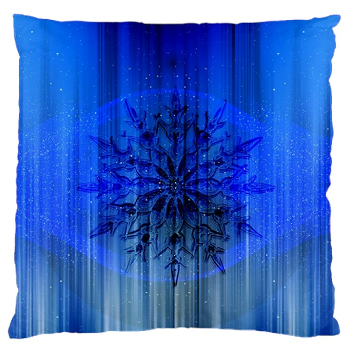 Background Christmas Star Large Flano Cushion Case (Two Sides)