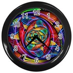 Eye of the Rainbow Wall Clocks (Black) Front