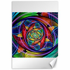 Eye Of The Rainbow Canvas 12  X 18   by WolfepawFractals