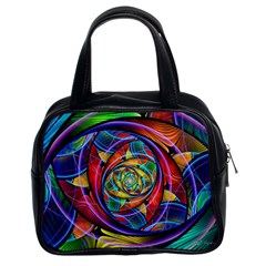 Eye Of The Rainbow Classic Handbags (2 Sides) by WolfepawFractals