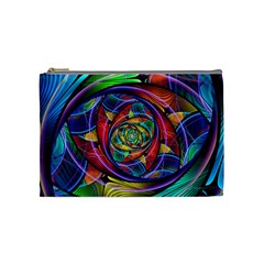 Eye Of The Rainbow Cosmetic Bag (medium)  by WolfepawFractals