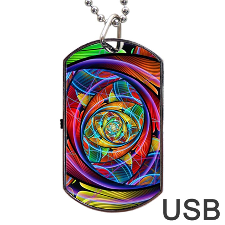 Eye of the Rainbow Dog Tag USB Flash (One Side)