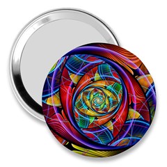 Eye Of The Rainbow 3  Handbag Mirrors by WolfepawFractals