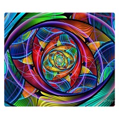 Eye Of The Rainbow Double Sided Flano Blanket (small)  by WolfepawFractals