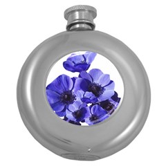 Poppy Blossom Bloom Summer Round Hip Flask (5 Oz) by Nexatart