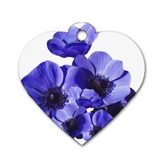 Poppy Blossom Bloom Summer Dog Tag Heart (one Side) by Nexatart