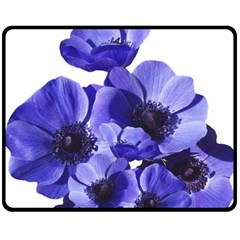 Poppy Blossom Bloom Summer Double Sided Fleece Blanket (medium)  by Nexatart