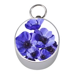 Poppy Blossom Bloom Summer Mini Silver Compasses by Nexatart