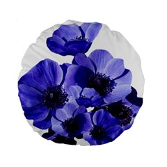 Poppy Blossom Bloom Summer Standard 15  Premium Flano Round Cushions by Nexatart